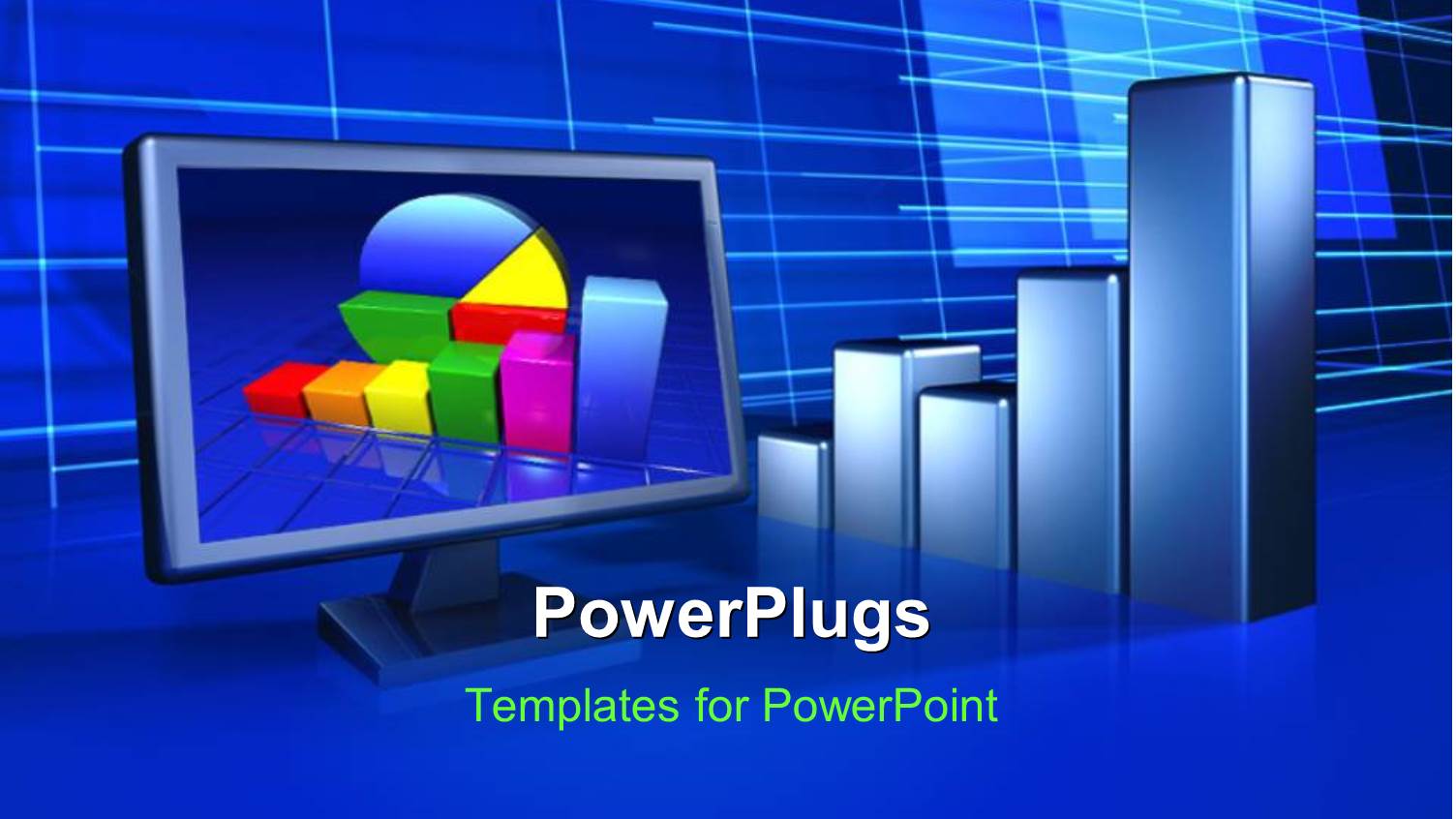 a Monitor with a Growth Graph in the Background