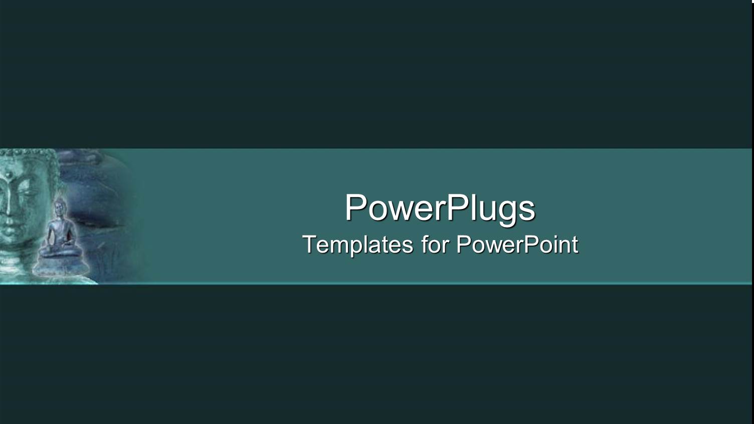 Montage of Religious Statue on Shades of Green