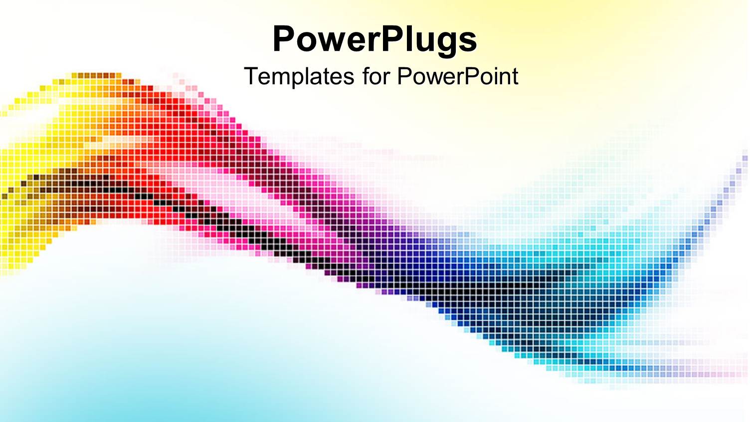 Mosaic Rainbow Wave Pattern on White Background