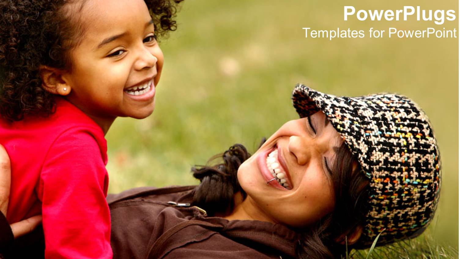 Mother and Daughter Playing in the Grass