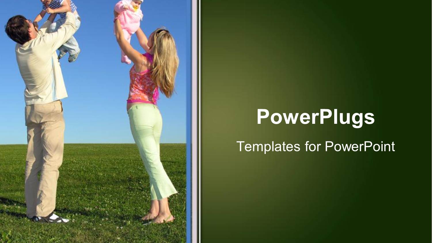 a Mother and a Father Lifting their Babies