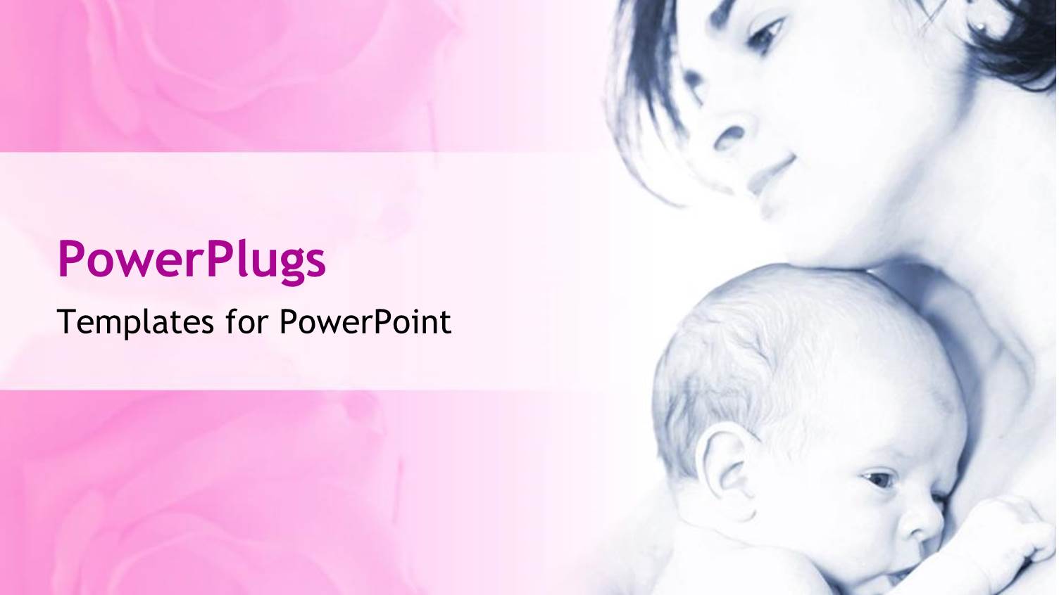 Mother Hold her Baby in Black and White Color