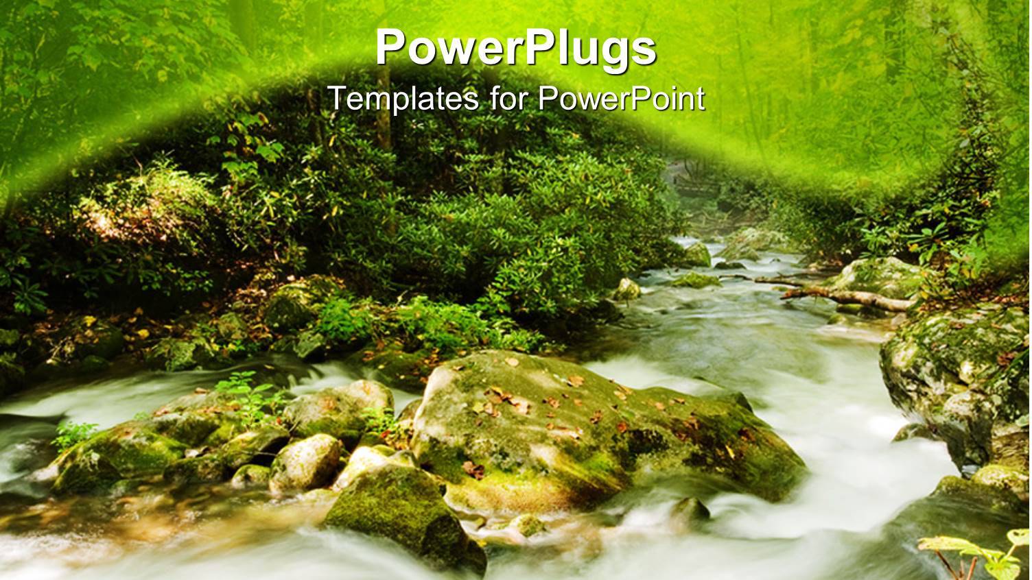 Mountain Stream Rushing Over Rocks, White Water