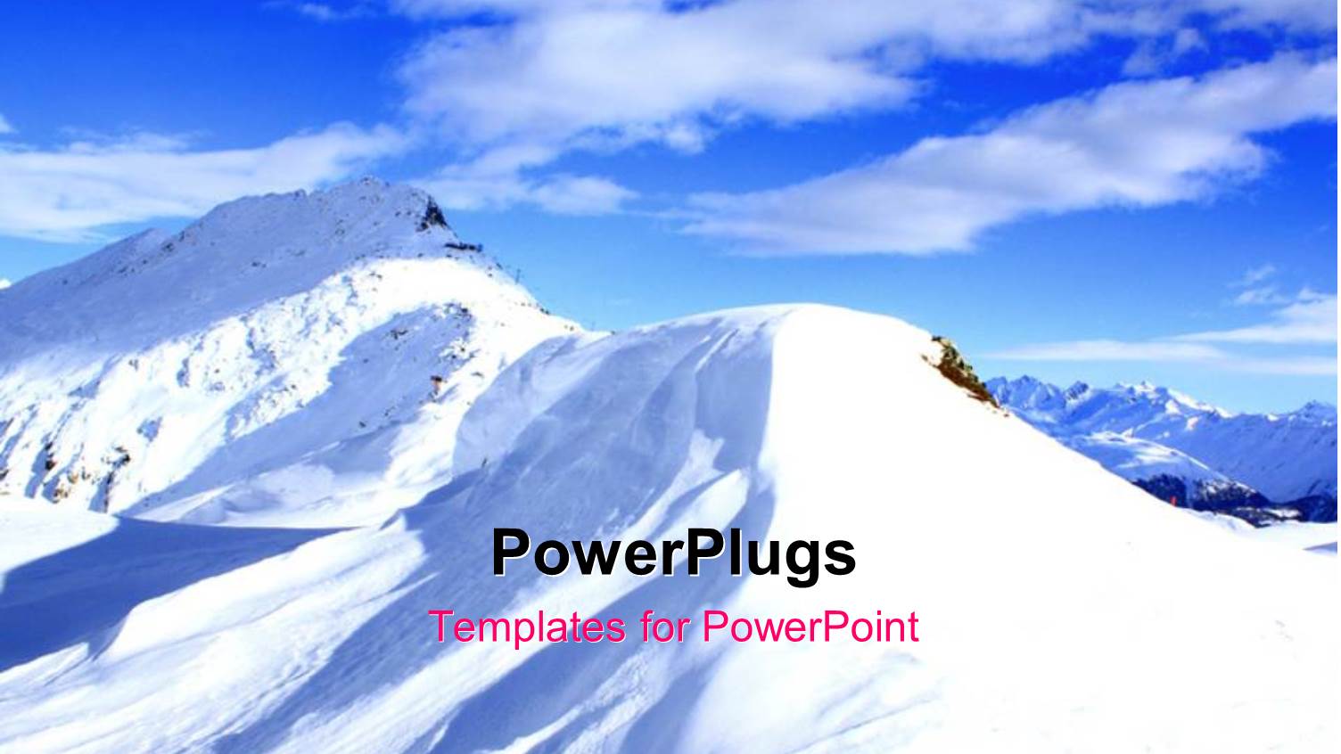 Mountains Covered in Snow with Clear Sky in the Background