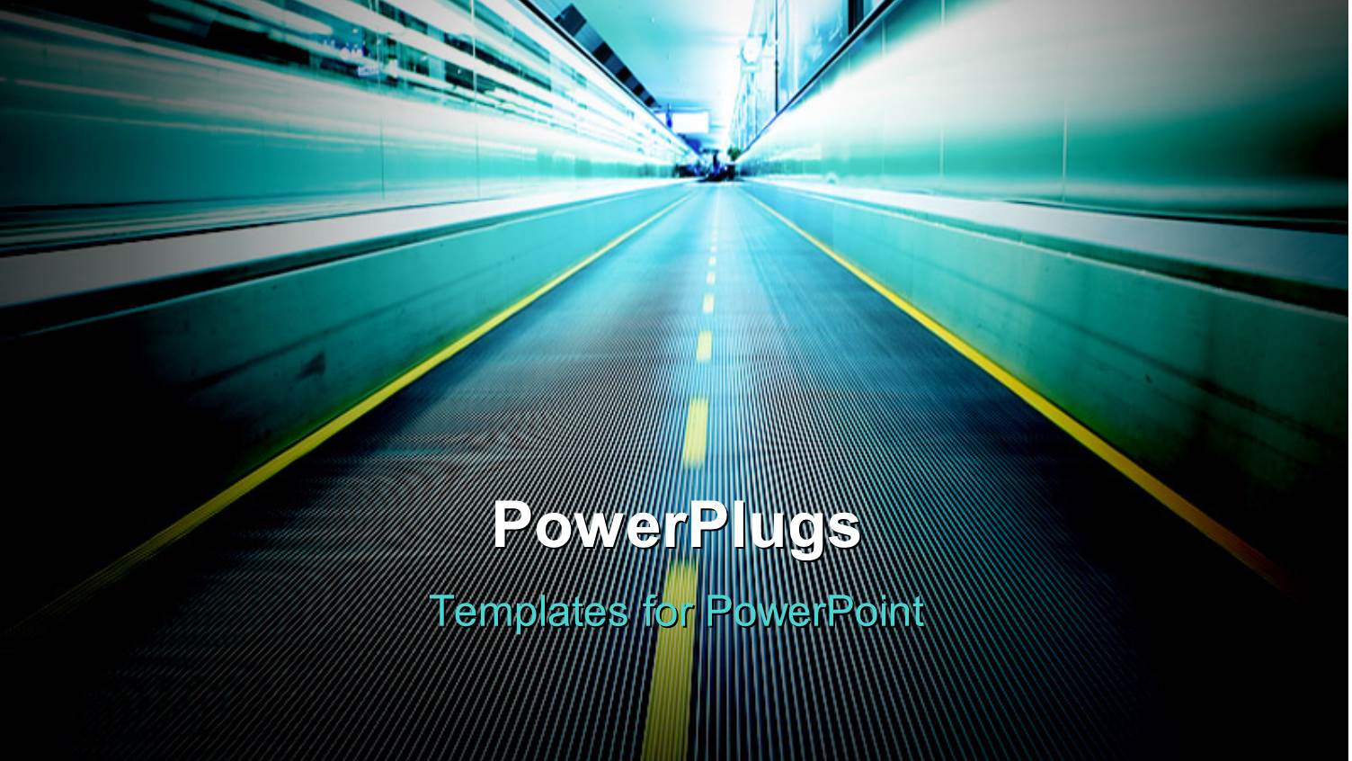 Moving Escalator in Airport with Motion Blur Effect