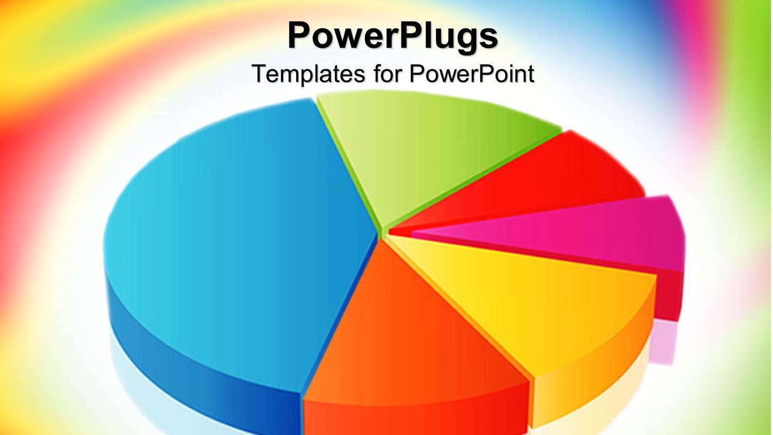 a Multi Colored 3D Pie Chart on a Colorful Background