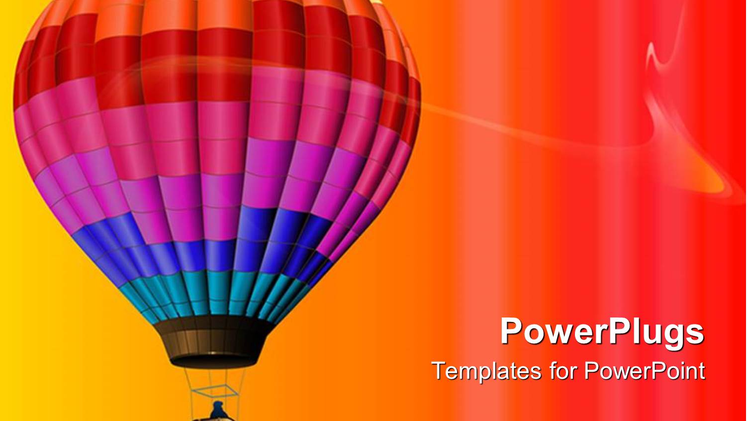 Multi Colored Hot Air Balloon Flying in Colorful Background