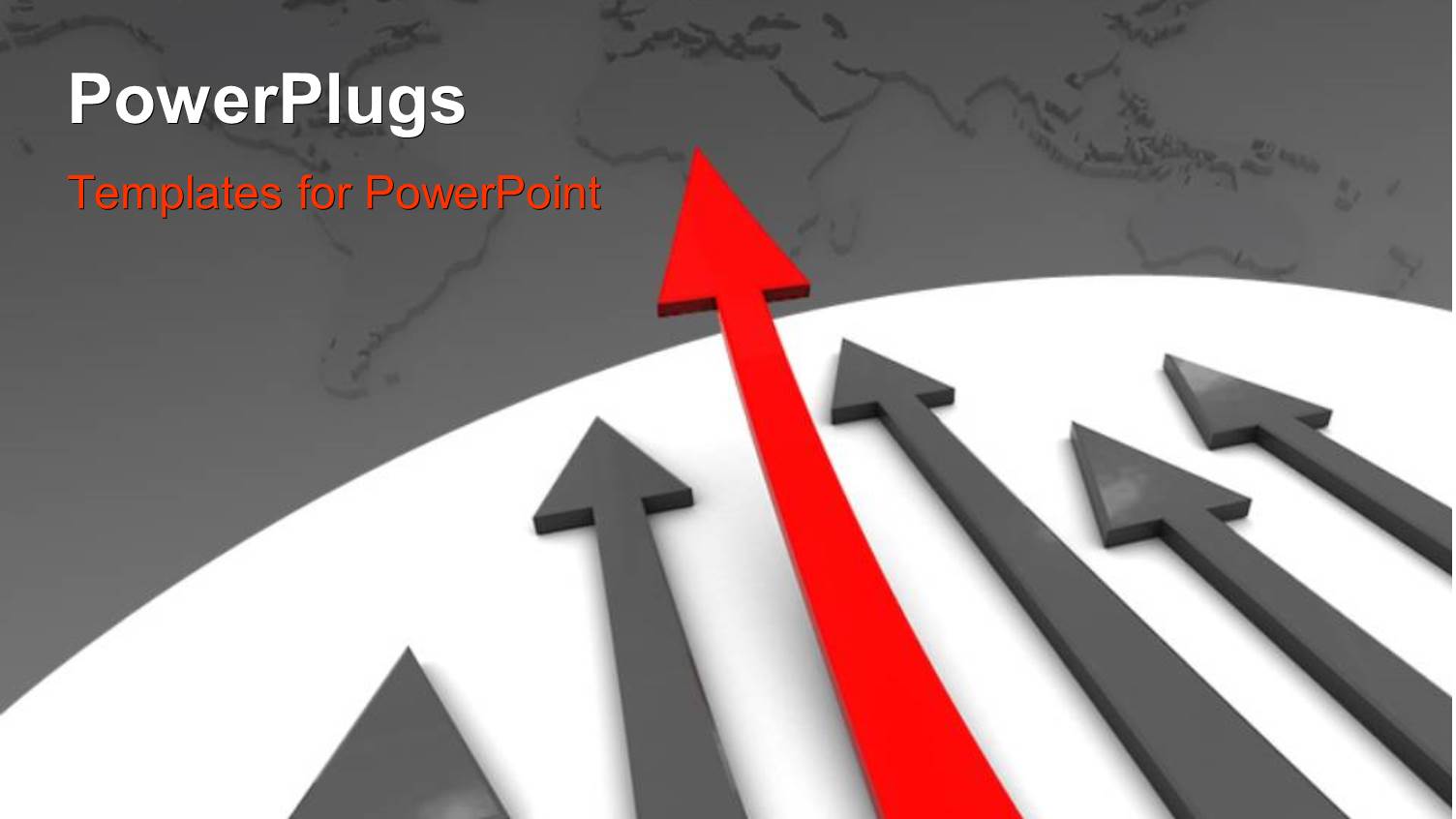 Multiple 3D Arrows Moving in One Direction with Distinct Red Arrow Leading