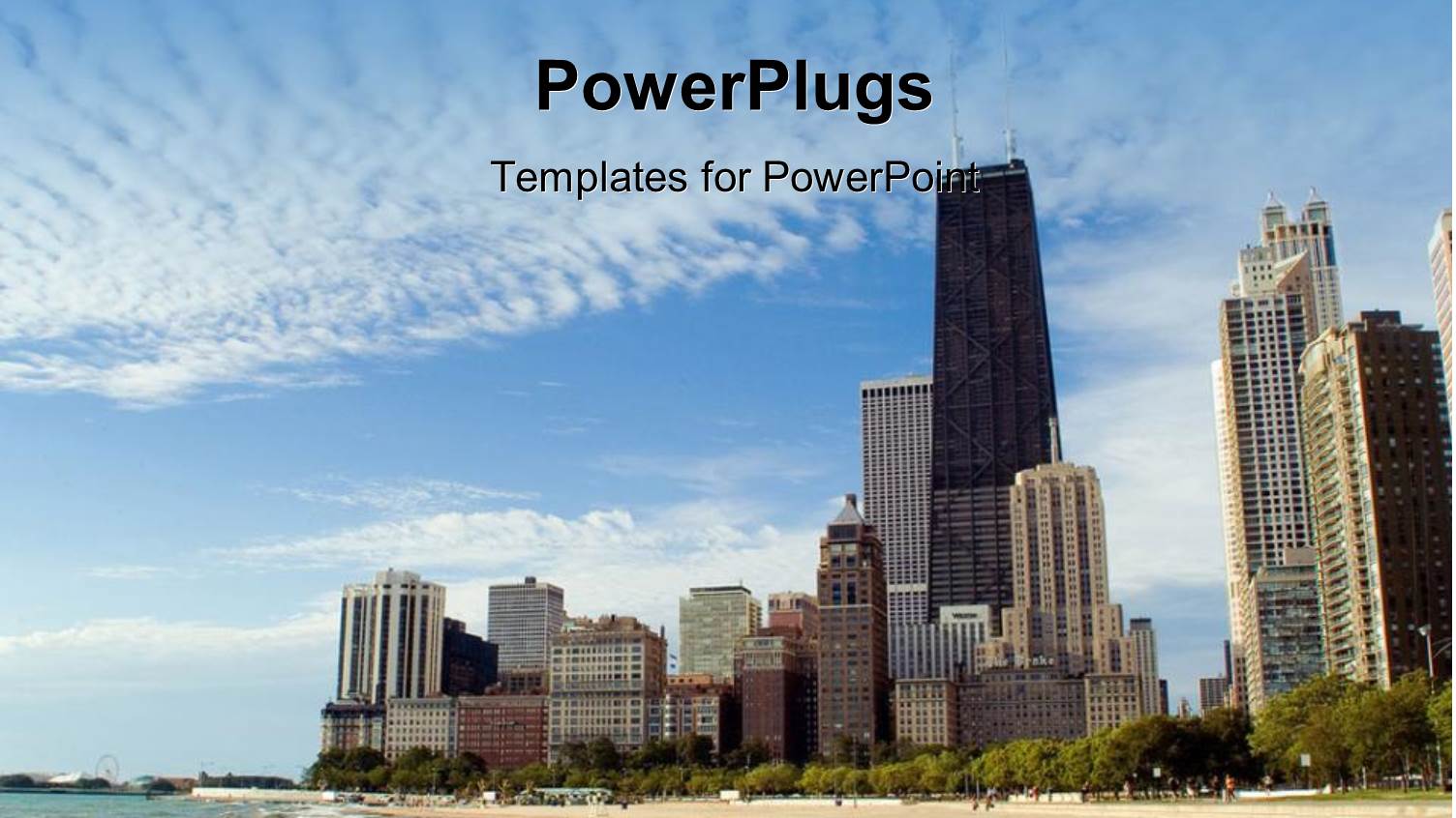 Multiple Beach Front Skyscrapers Under Blue Skies Next to Ocean