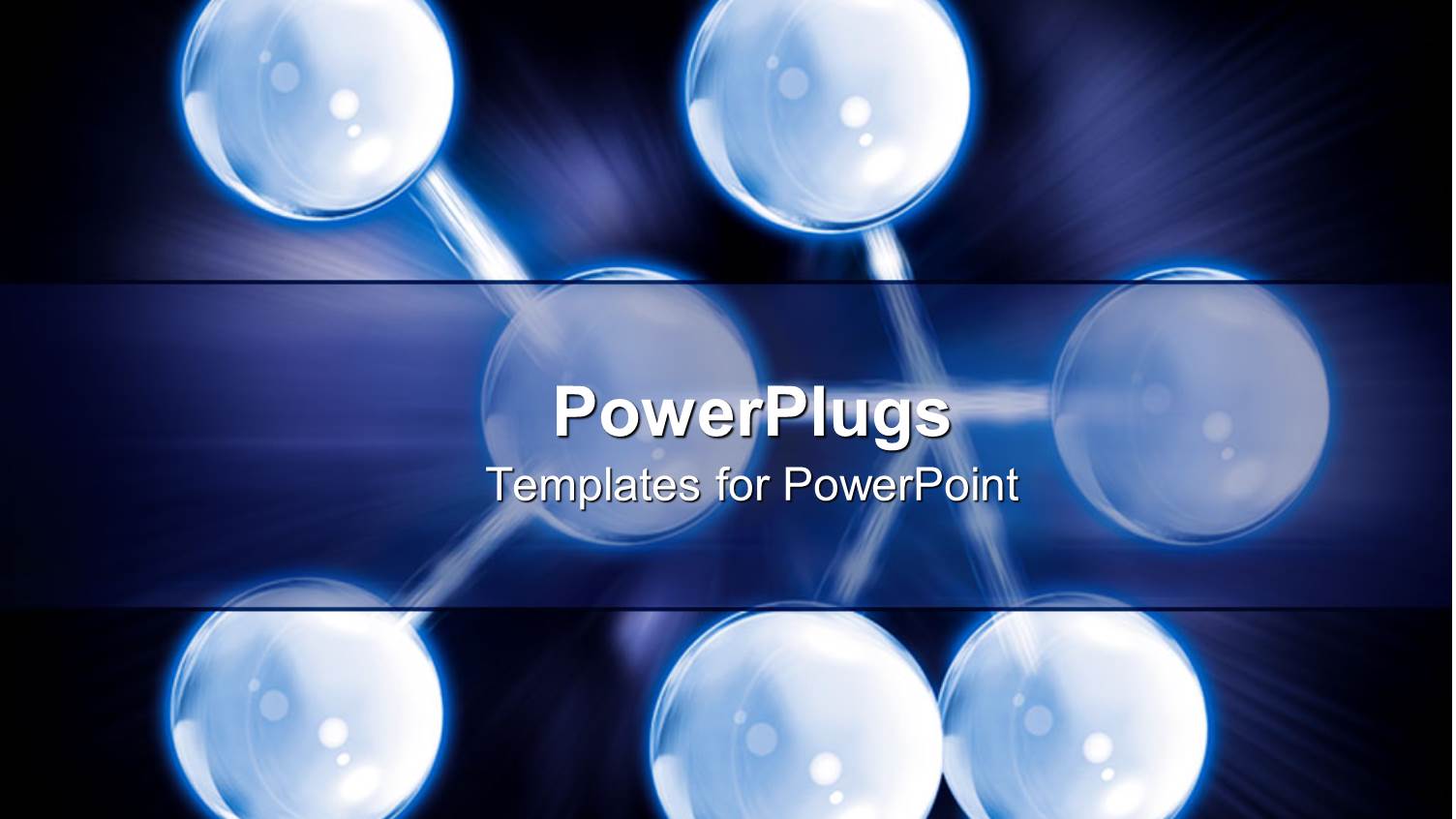 Multiple White Molecules with Links in Dark Blue Background