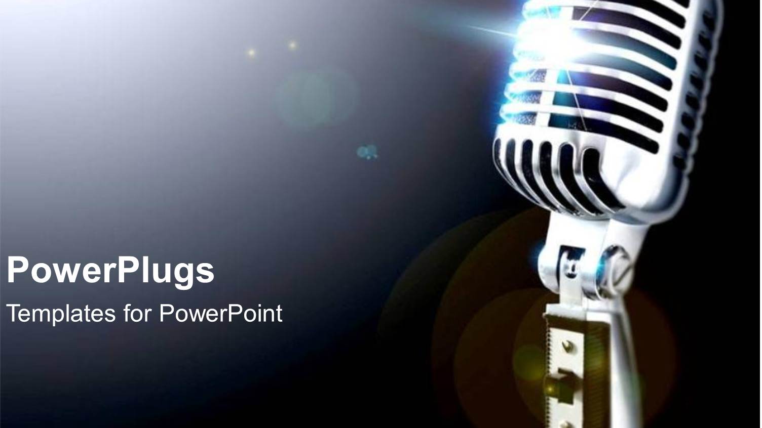 Music Theme Depicting Old Fashioned Vintage Microphone on Gradient Black and White Background