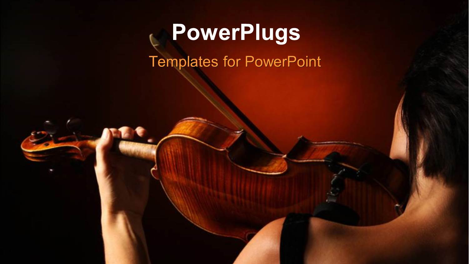 Musician Playing Violin with Dark Red Color