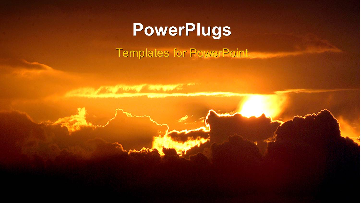 Nature Depiction with Beautiful Sunset in Cloudy Sky