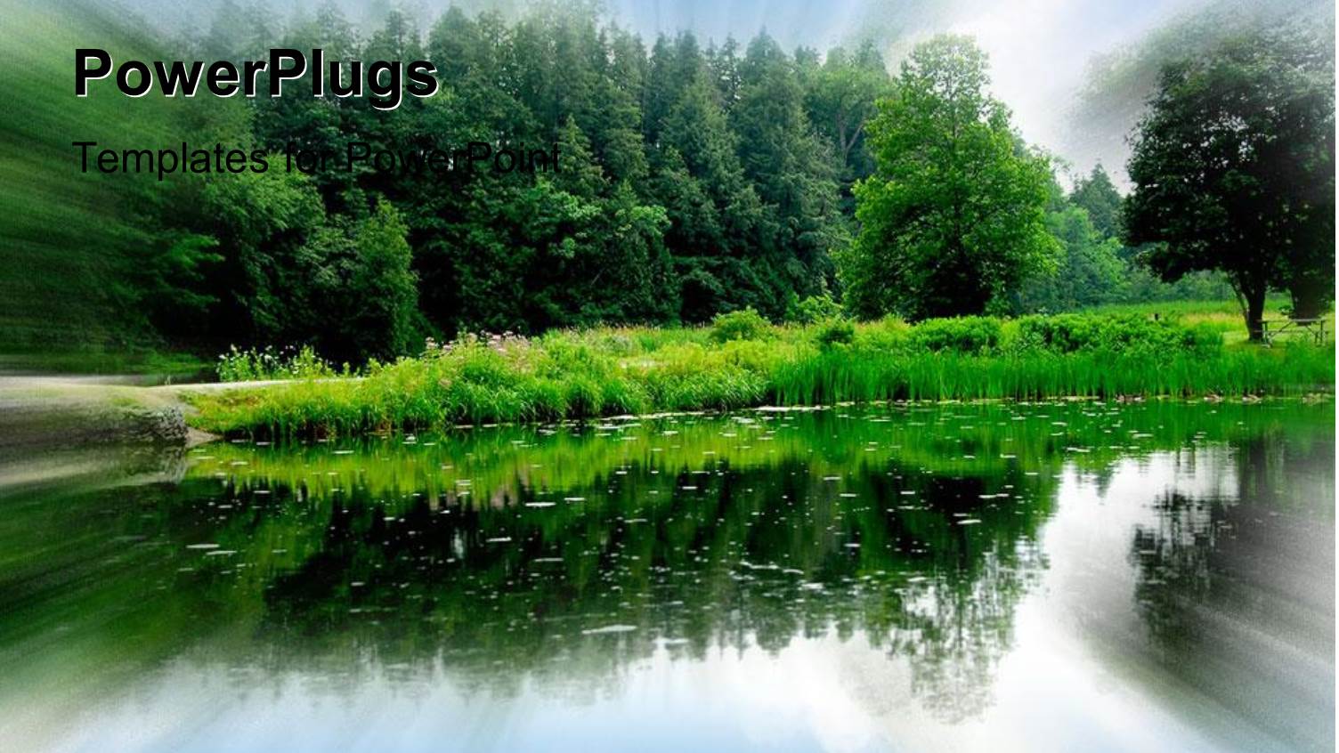 Nature Getaway Camping Lake Green Forest Blue Sky Wildlife Serene Calm