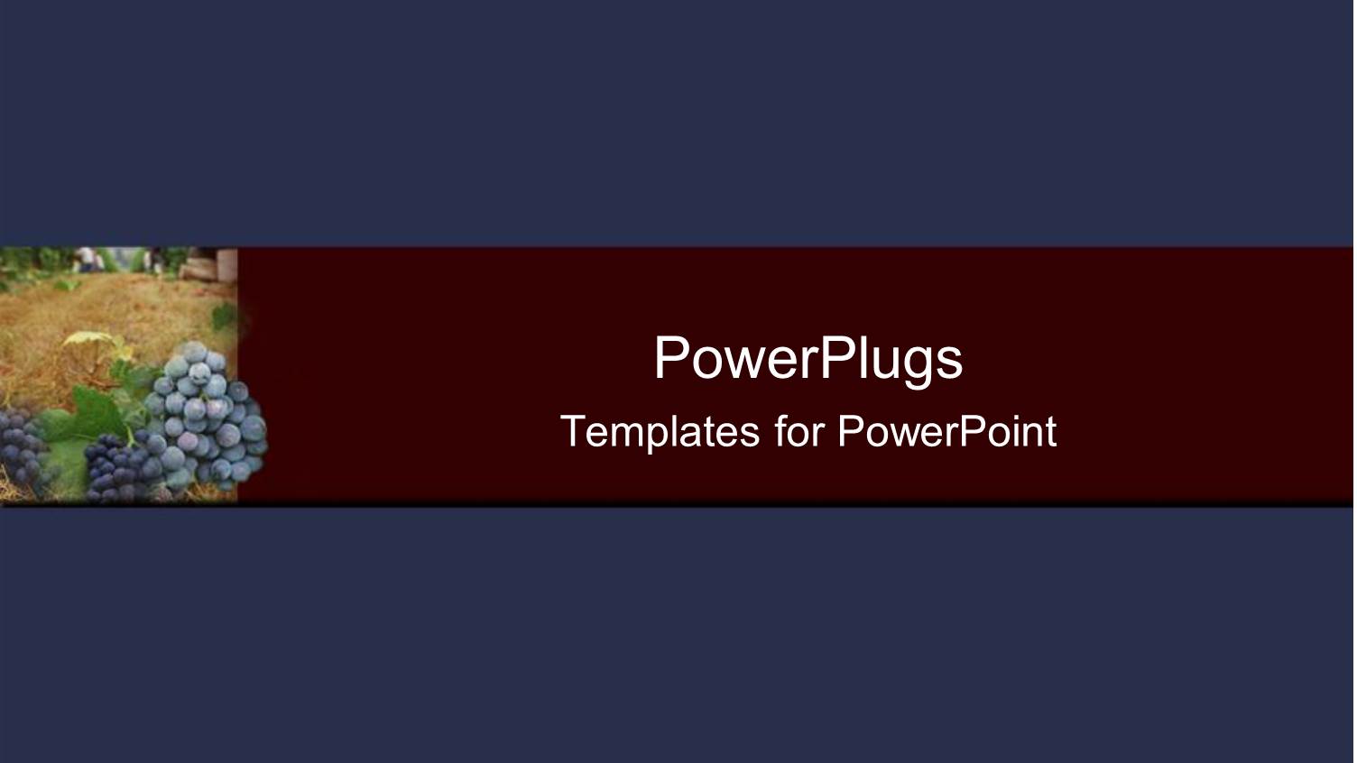 Navy Background with Burgundy Banner and Grapes