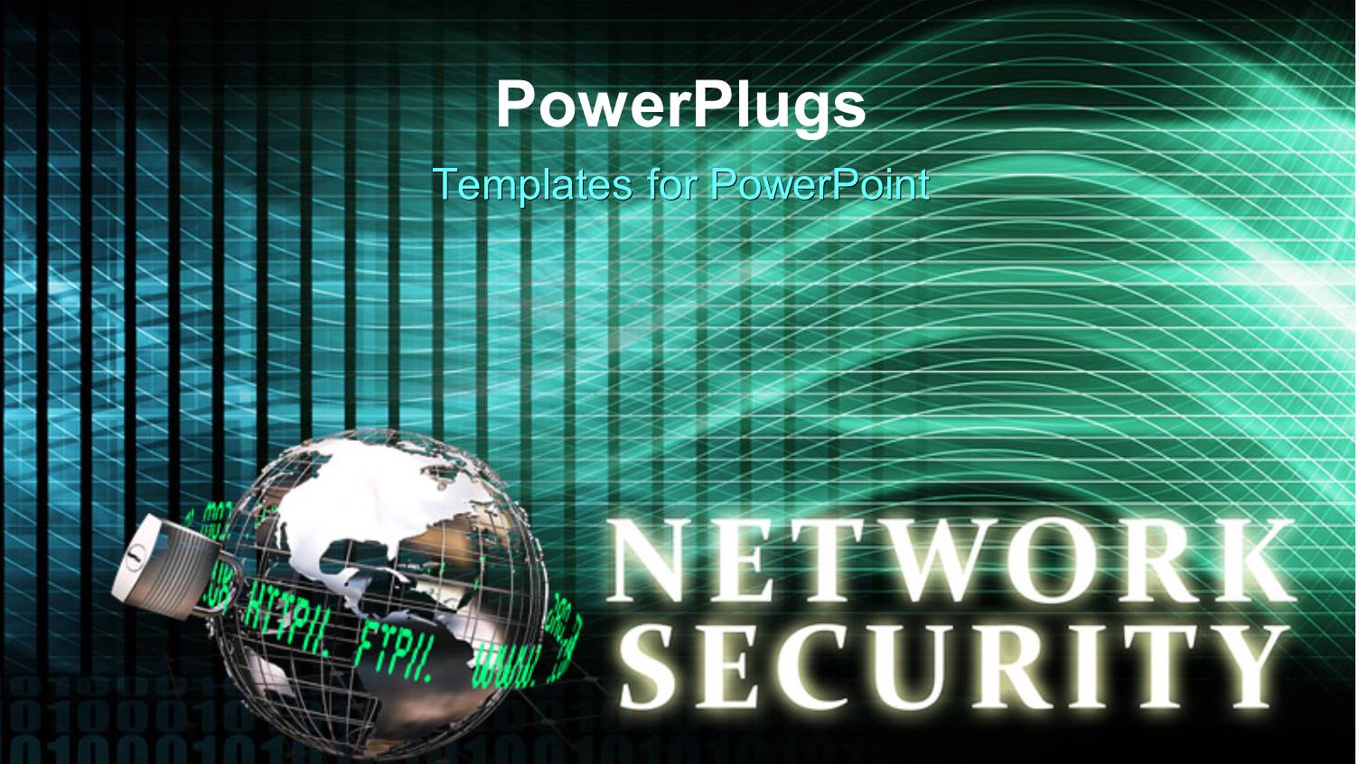 Network Security Concept with Locked 3D Globe and Keyword