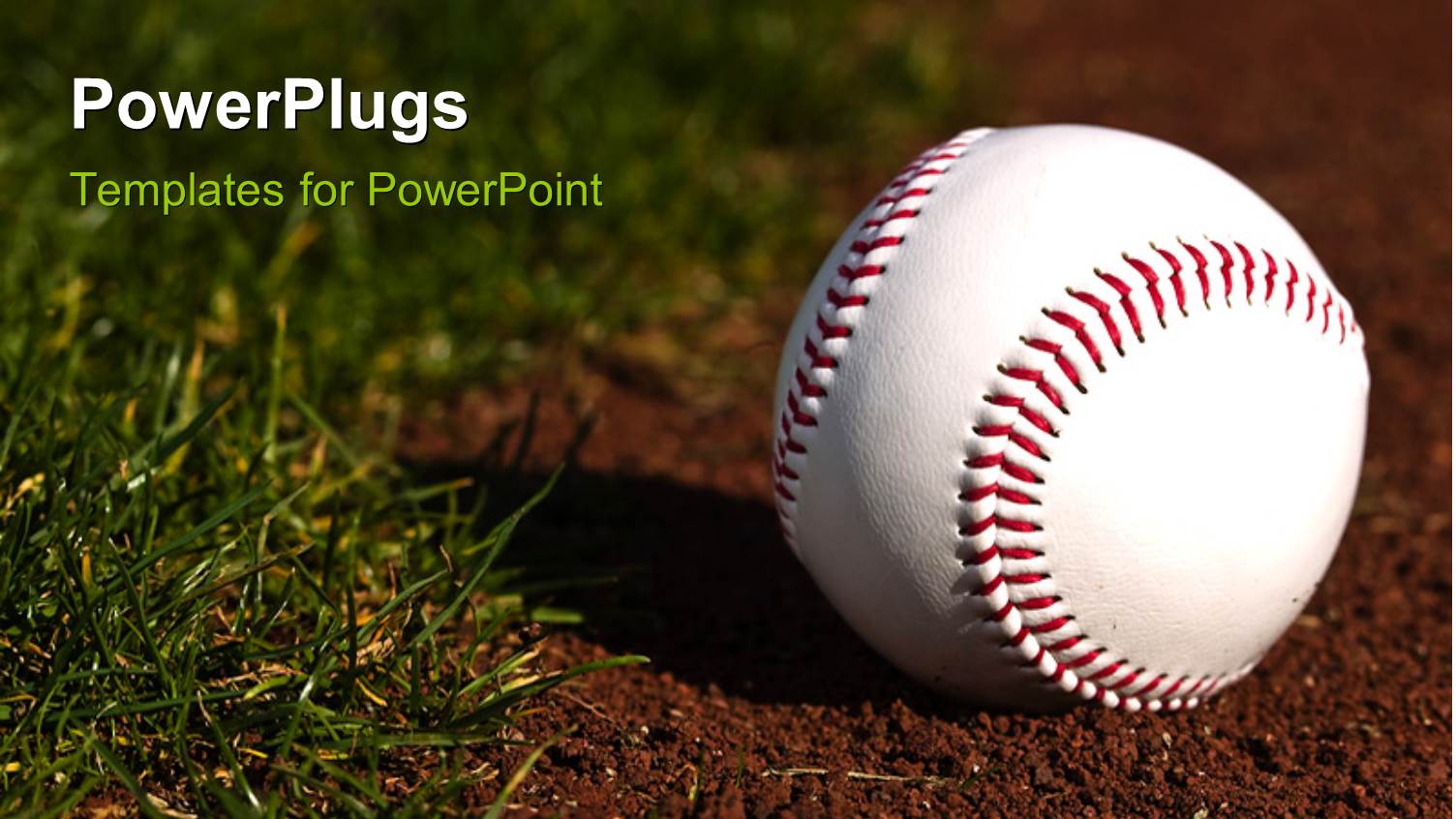 New Baseball on Red Dirt Next to Green Grass