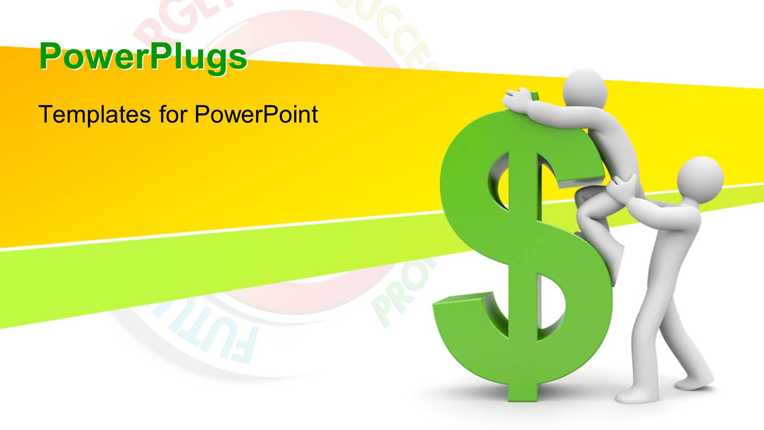 a Character Helping Another on Top of a Green Dollar Sign