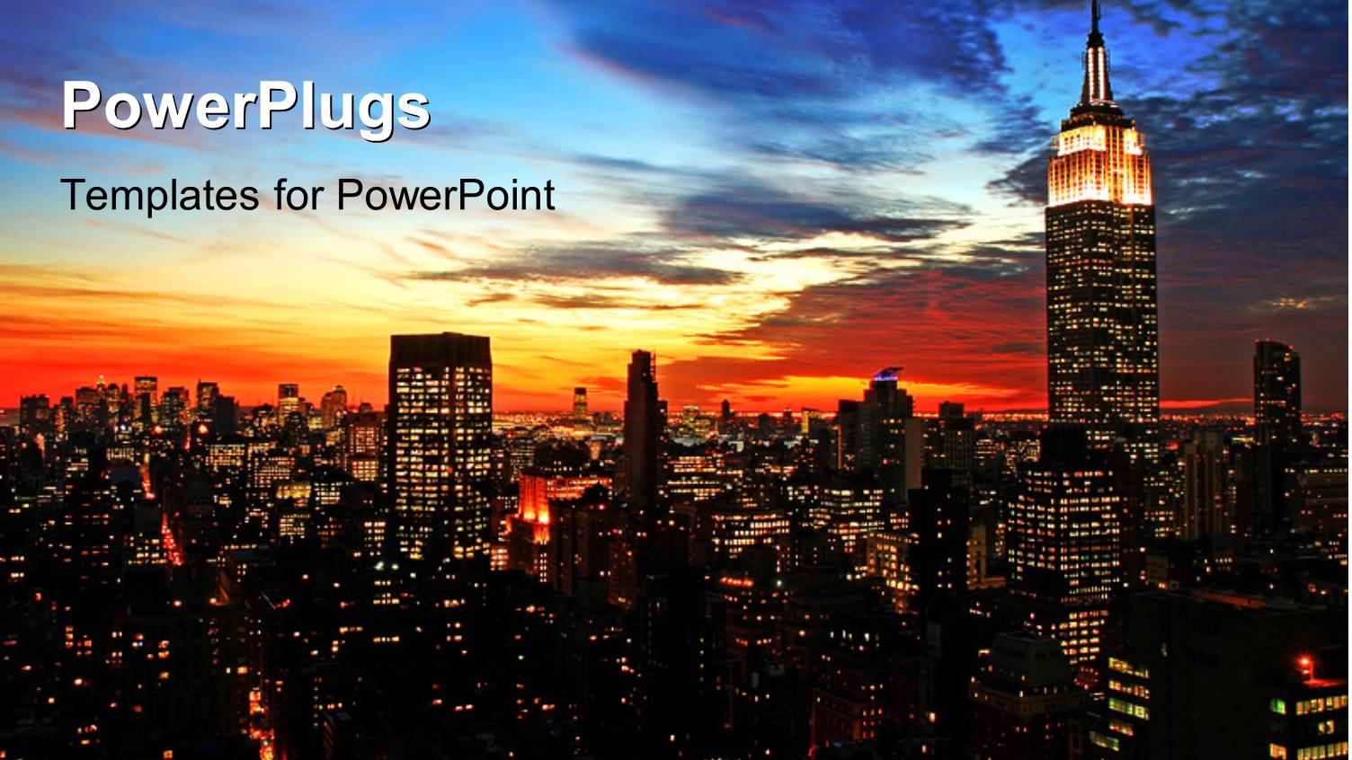 New York City Midtown Skyline at Dark