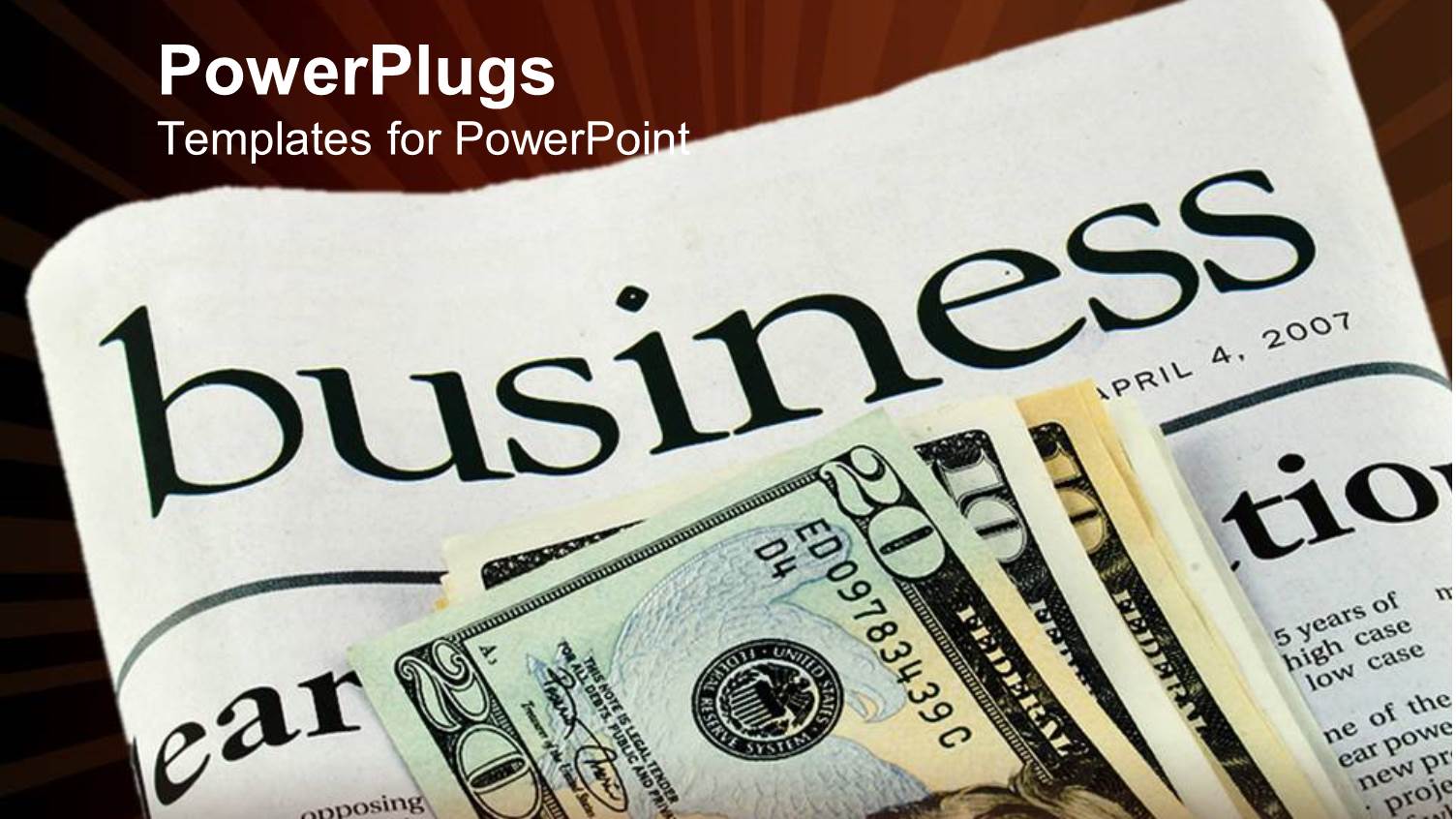 a Newspaper with a Number of Dollar Notes