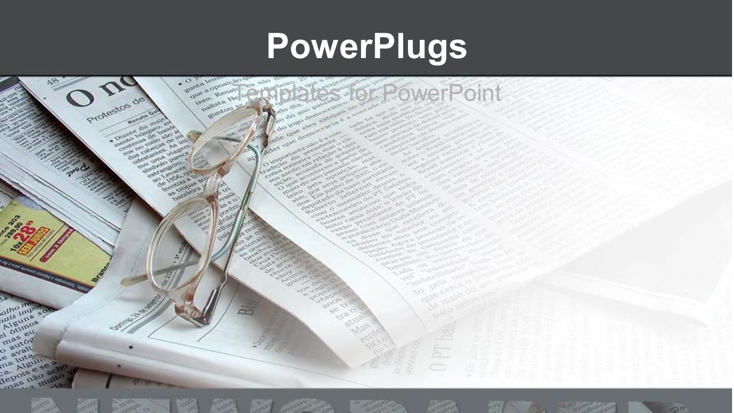 Newspapers in the Background White Glasses Being Placed Over them