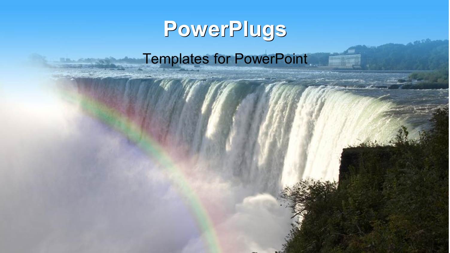 Niagara Falls Water Falls Nature as a Metaphor Life Hydration on Blue Background