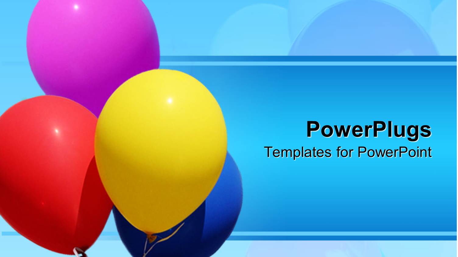 Nice Pretty Colorful Balloons Floating in the Sky with a Blue Background