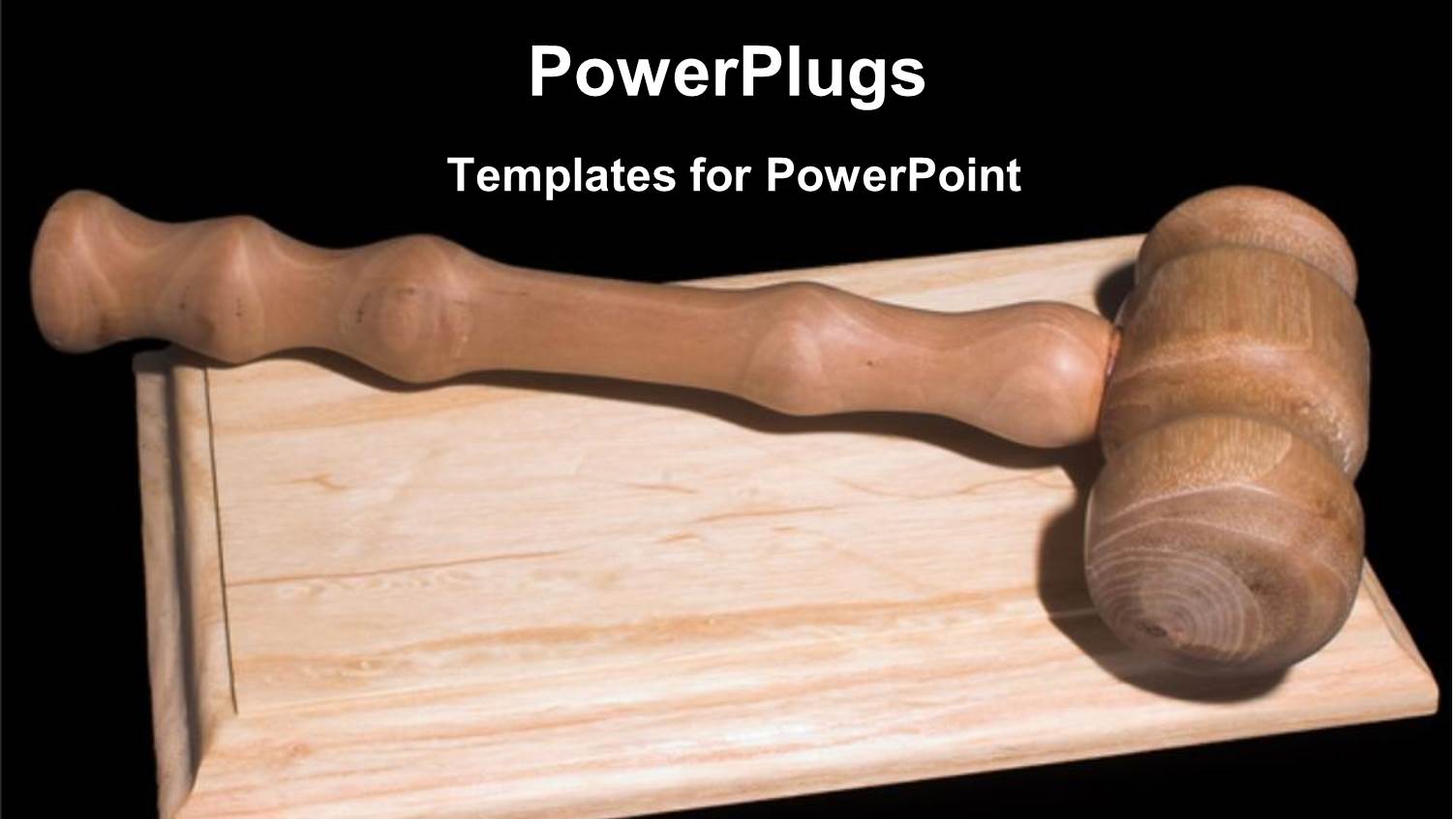 Nice Wooden Gavel on Wooden Surface with Black Background