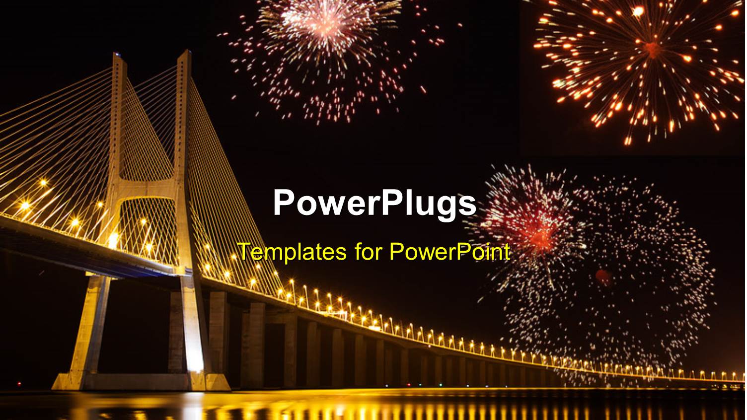 Night View of Lisbon Showing Vasco Da Gama Bridge