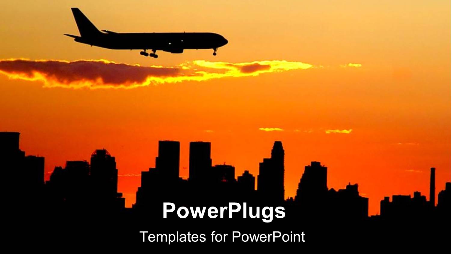 Night Vision of Airplane Flying Over Houses