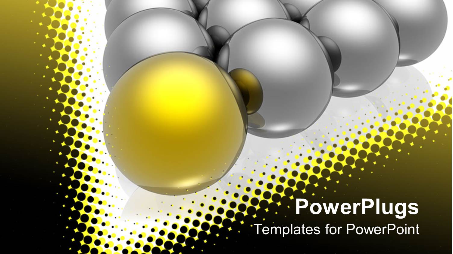 Nine Silver Colored Balls and One Gold One Leading