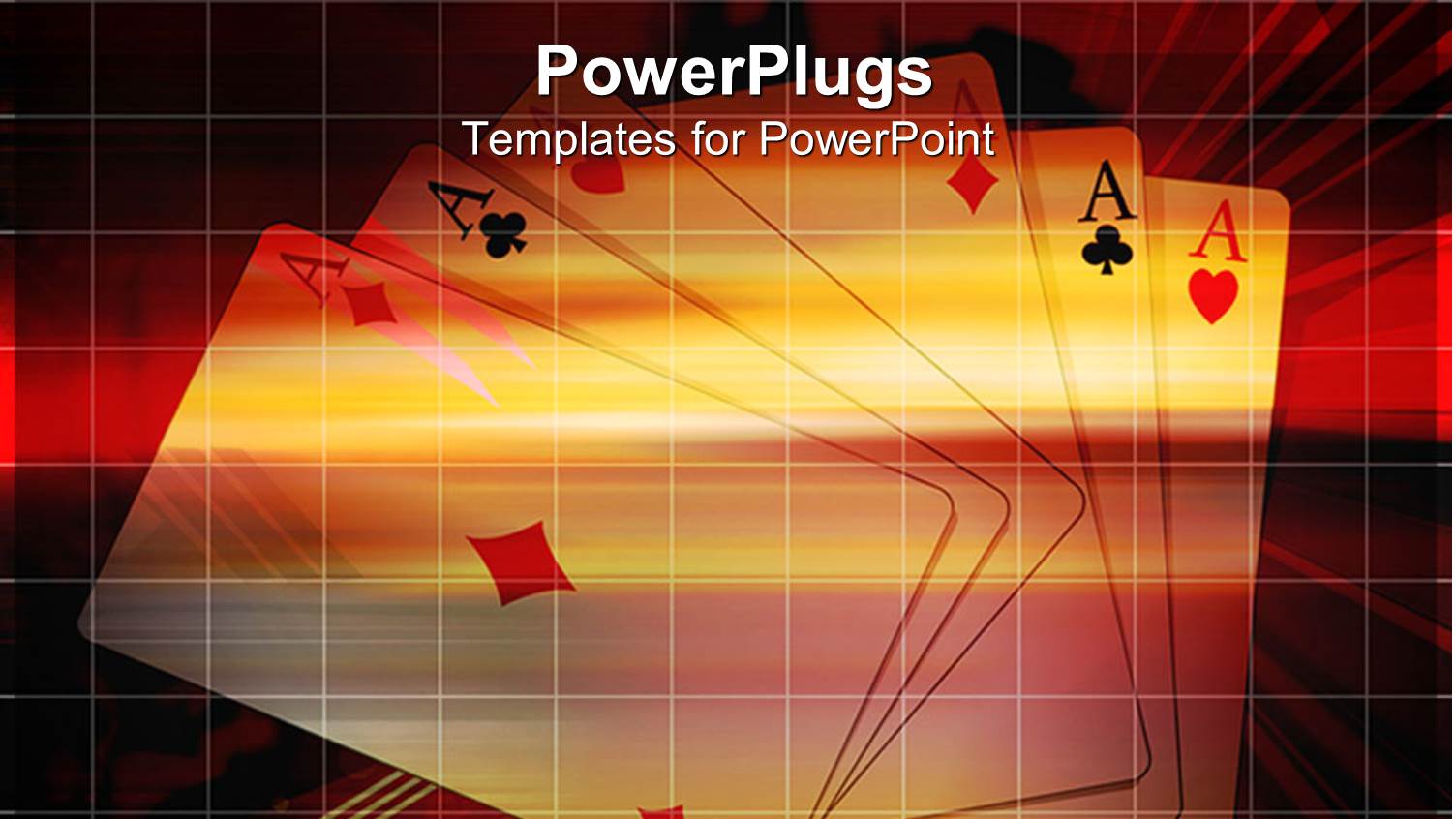 a Number of Aces Together with Reddish Background