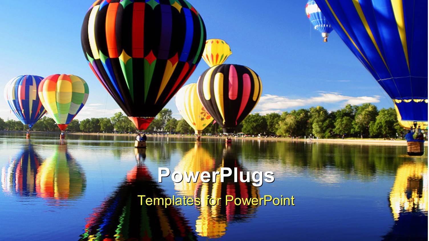 a Number of Air Balloons with Clear Sky in the Background