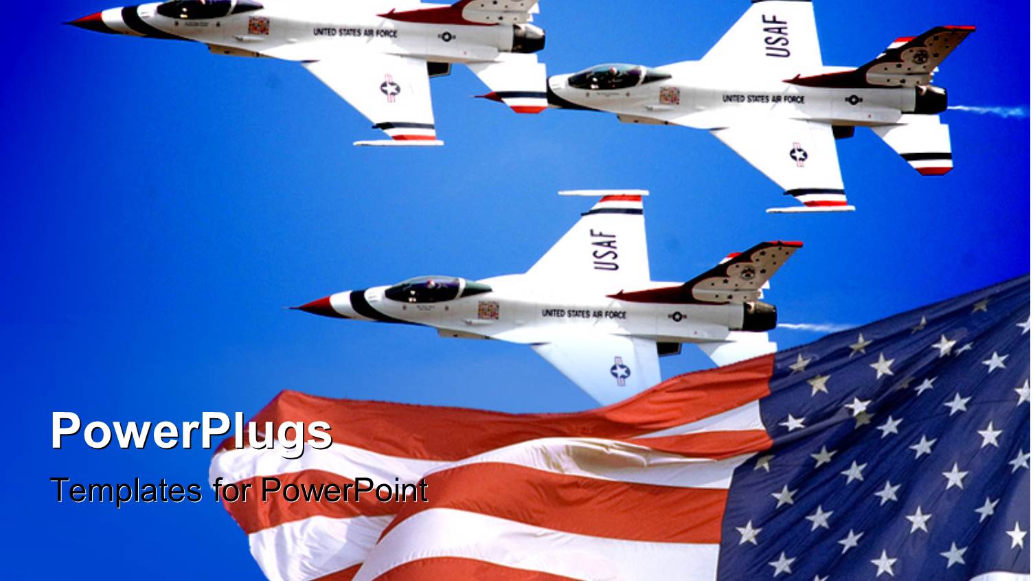 a Number of Airplanes with an American Flag