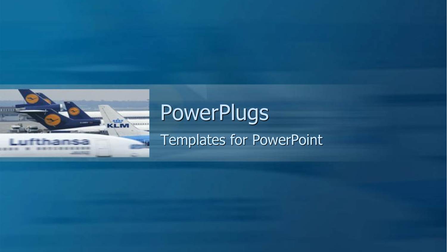 a Number of Airplanes with a Bluish Background