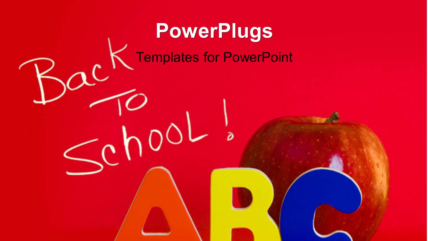 a Number of Alphabets with an Apple and Reddish Background