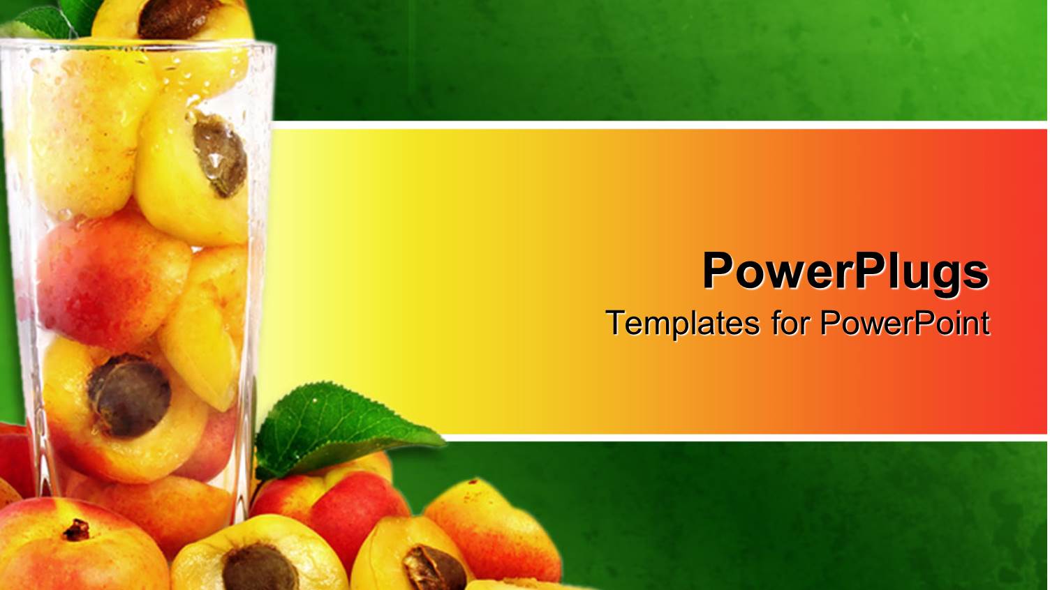 a Number of Apricots in a Glass with Green Background