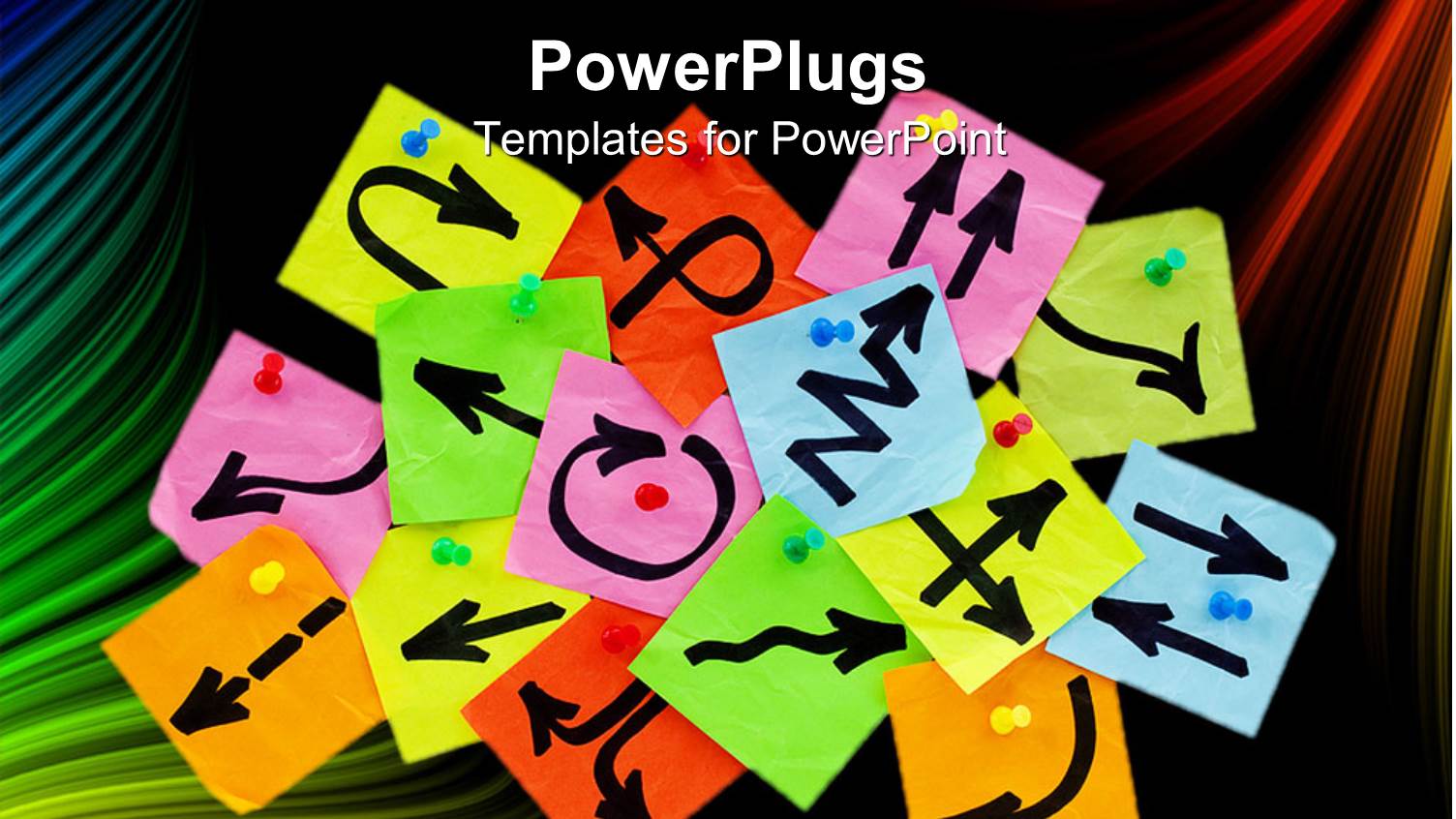 a Number of Arrows on the Sticky Notes