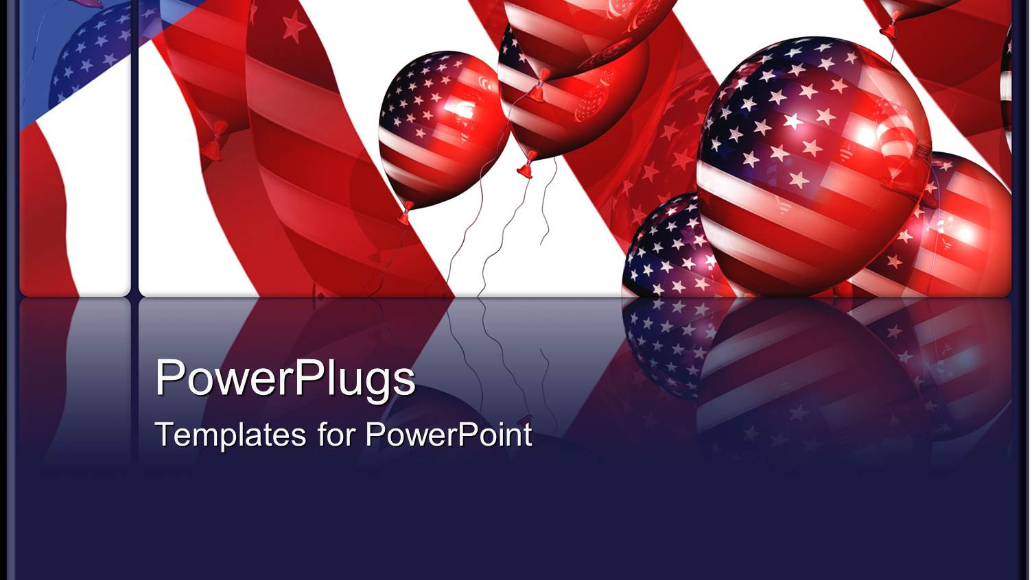 a Number of Balloon Shaped American Flags