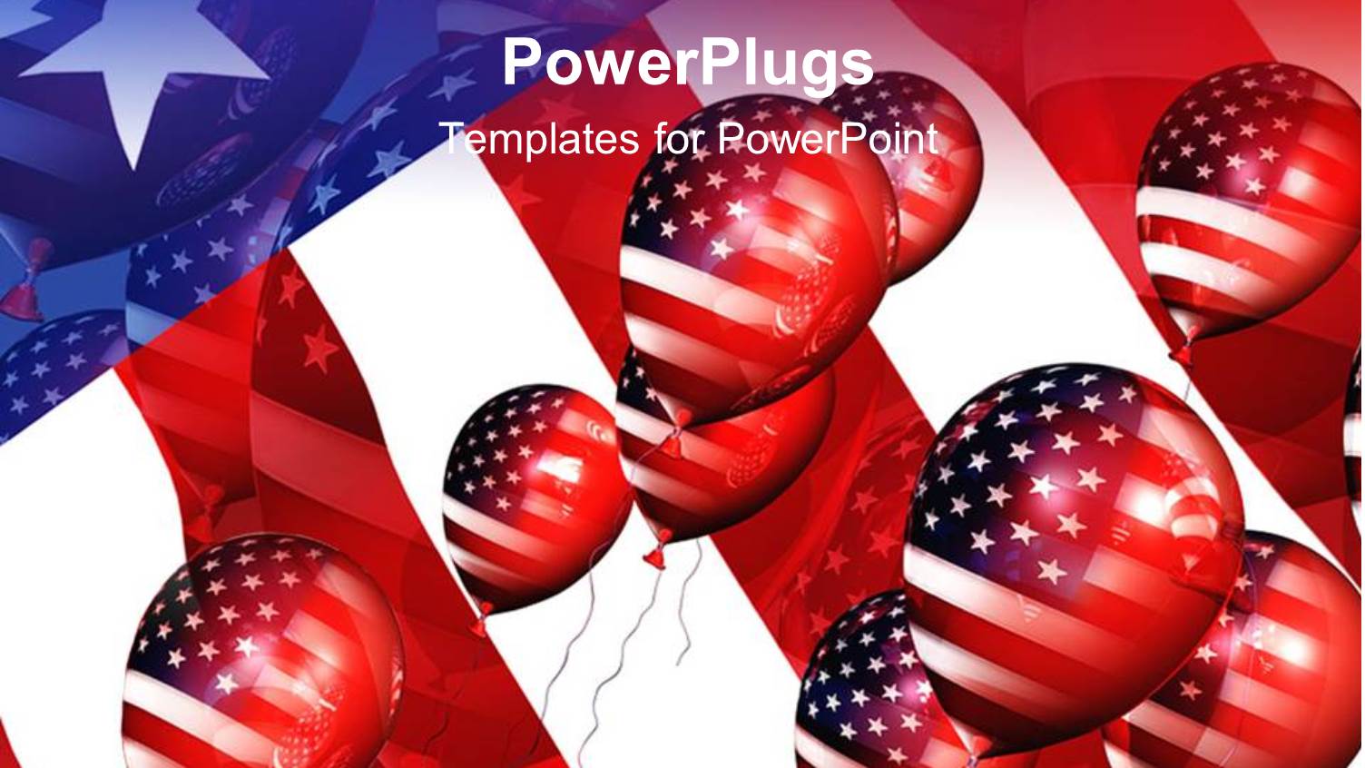 a Number of Balloons Depicting American Flag