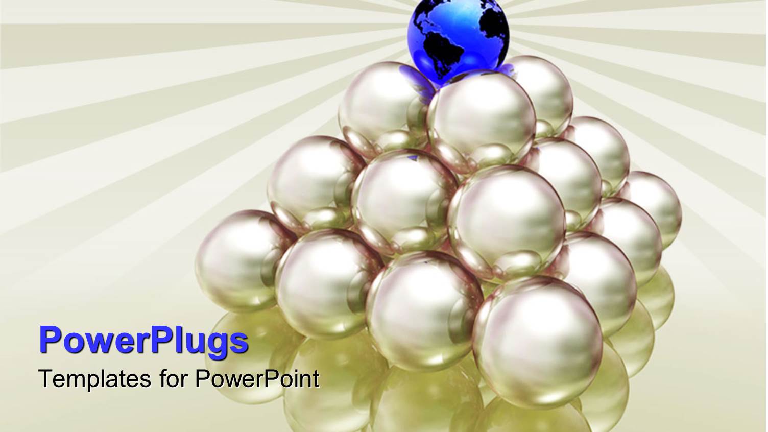 a Number of Balls with the Globe on the Top