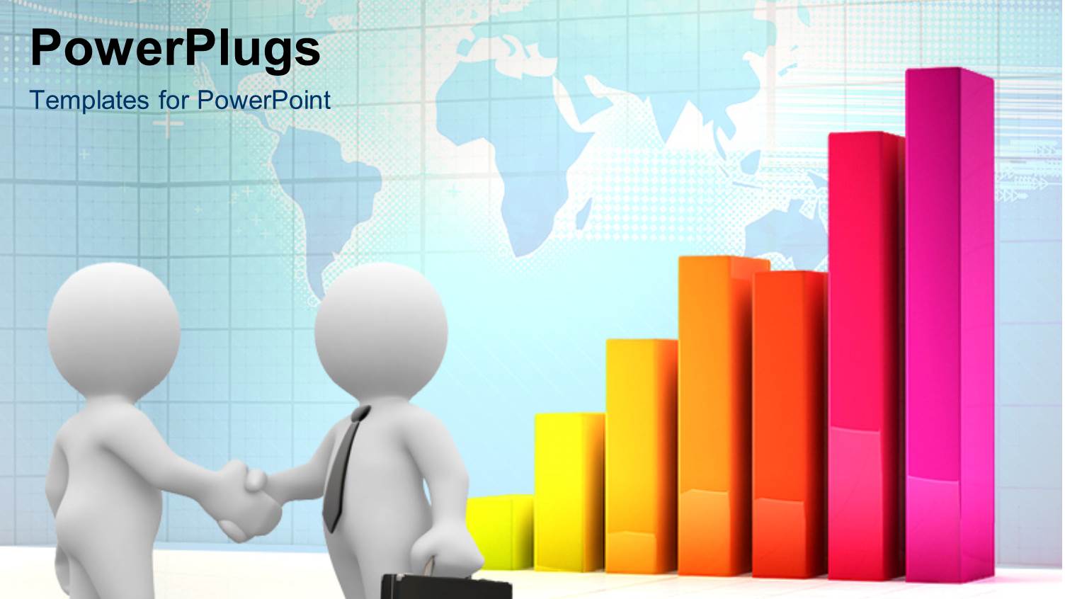 a Number of Bars in the Background and a Map