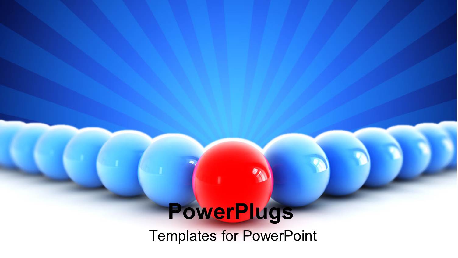 a Number of Blue Balls Being Lead with a Red Ball