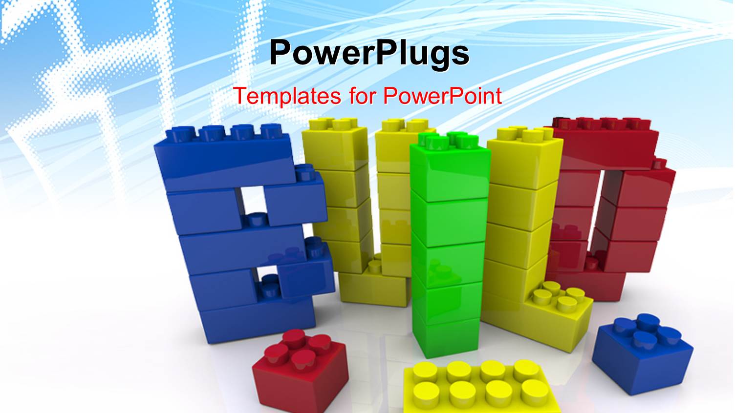 a Number of Building Blocks in Various Colors