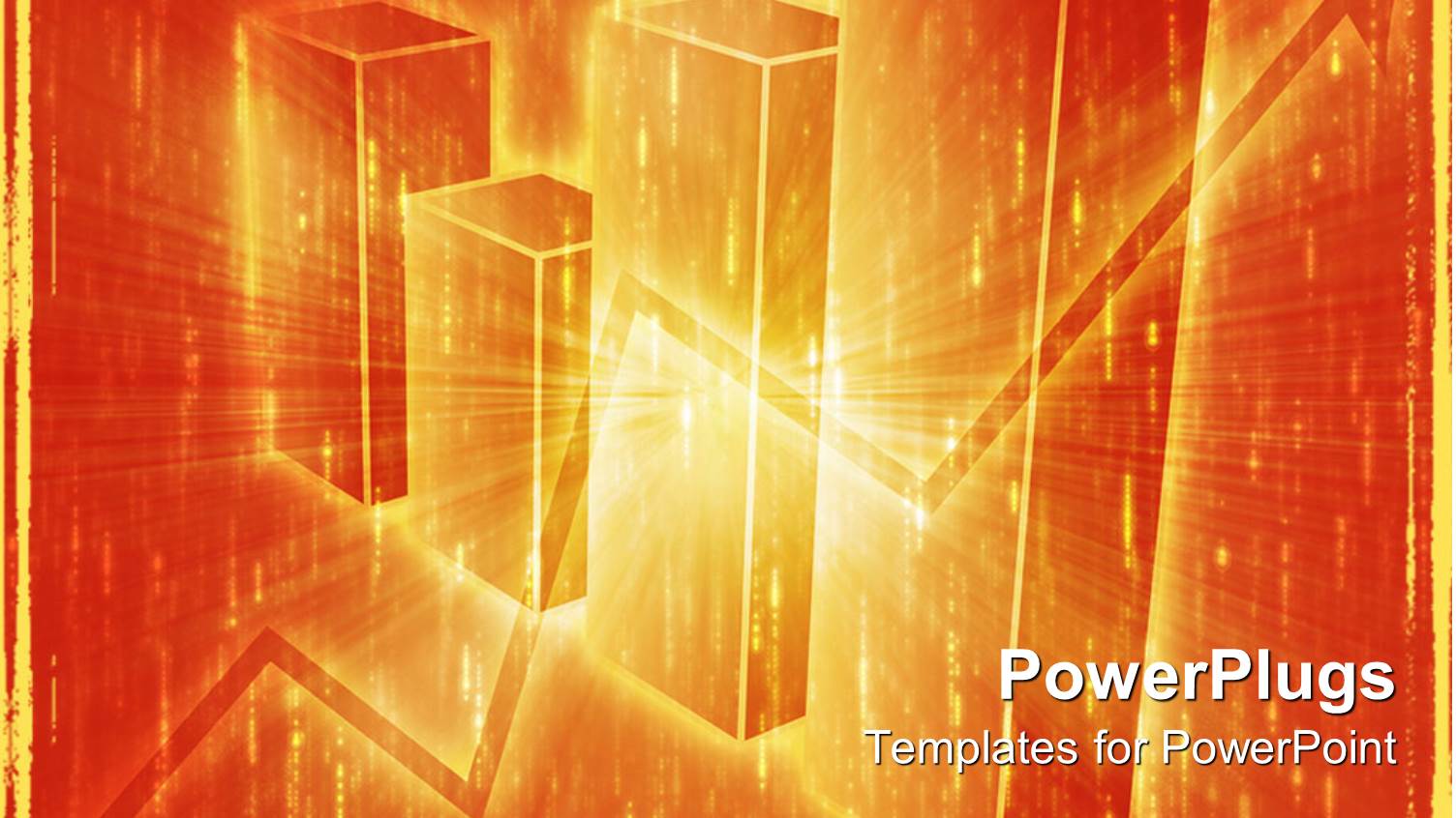 a Number of Buildings in the Background with a Growth Arrow