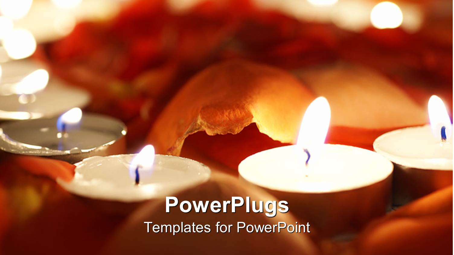 a Number of Burning Candles with Blurred Background