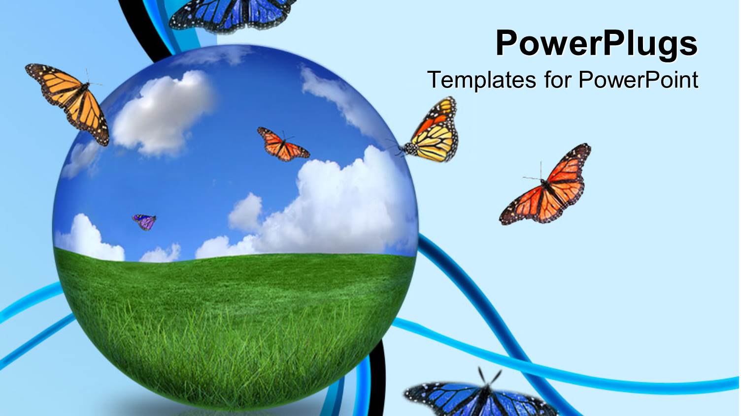 a  Number of Butterflies Flying Around the Globe