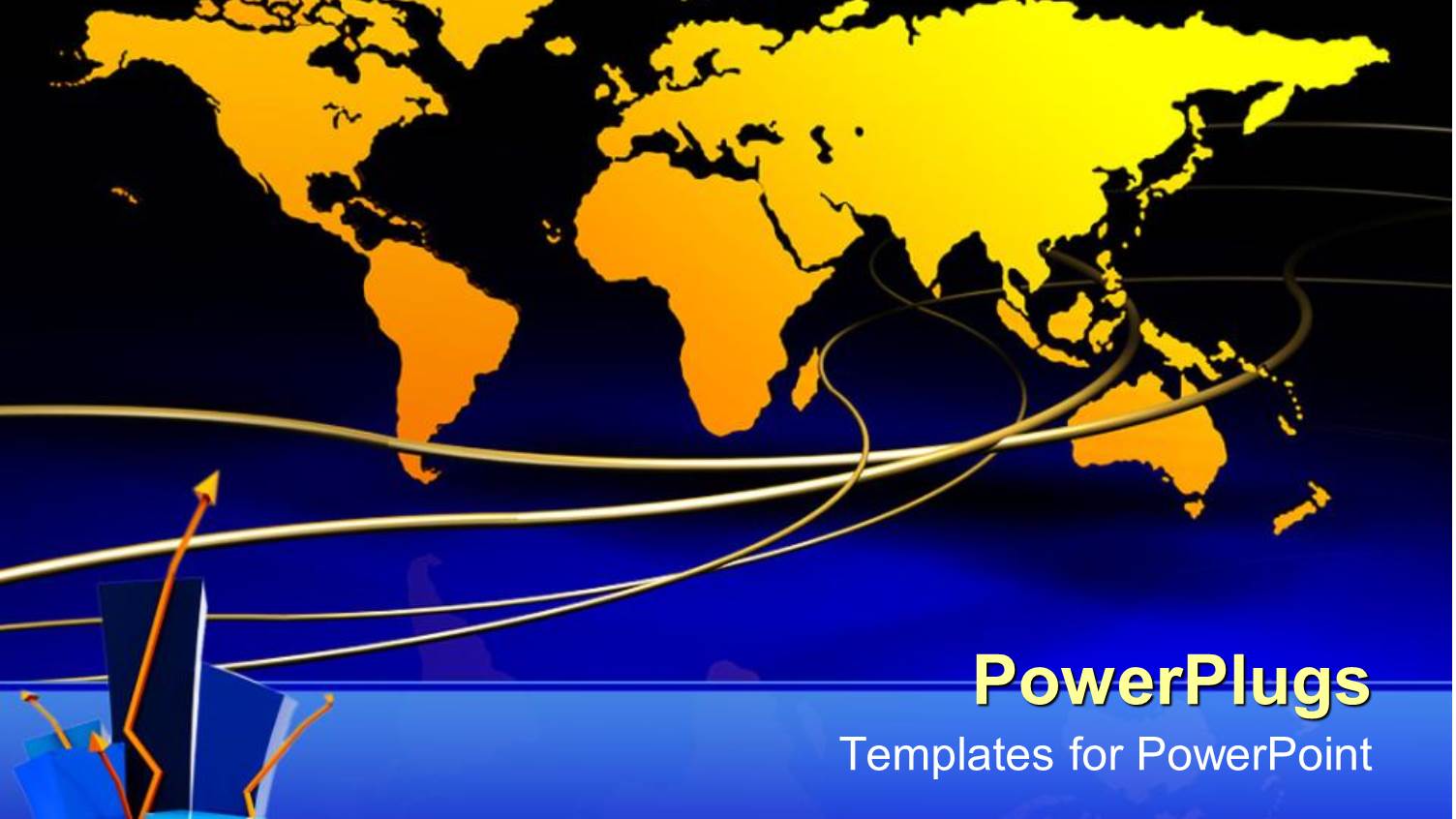 a Number of Cables with Map of the Earth in Background