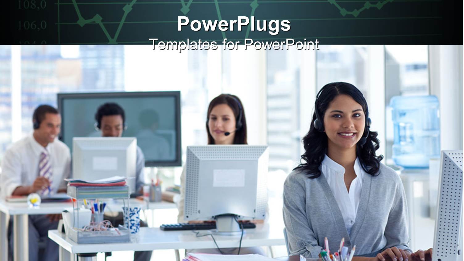 a Number of Call Center Worker Smiling