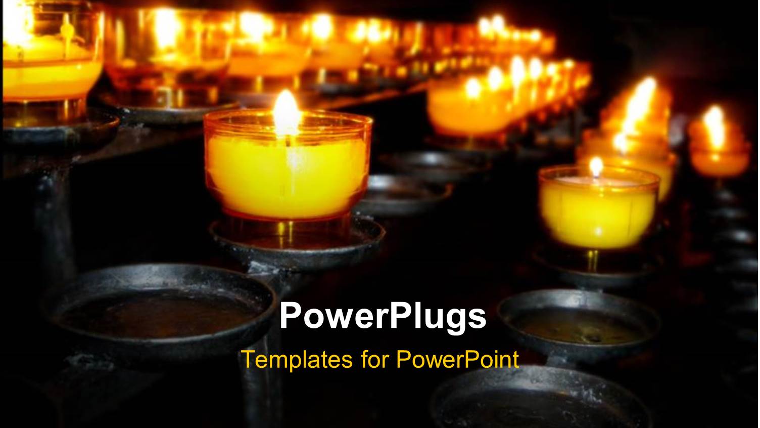 a Number of Candles with Blackish Background and Place for Text